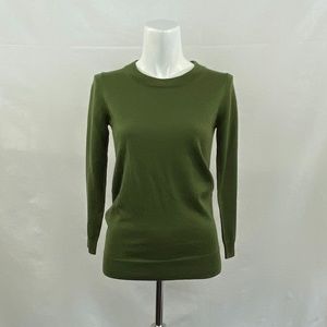 J. Crew Olive Green Crew Neck Sweater